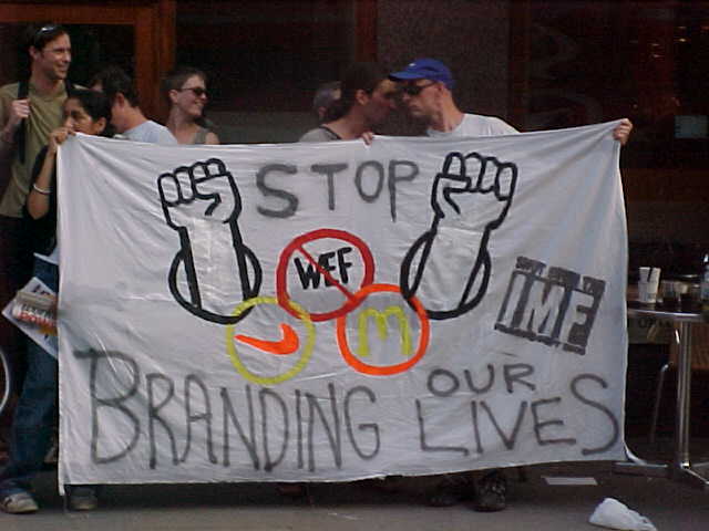 Picture - WEF solidarity action - The Strand