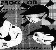 Picture of frontpage of FrockOn leaflet with program
