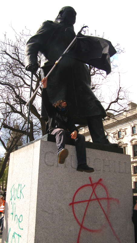 B4. Black Flag Brandished Under Bellicose Tory Warmonger